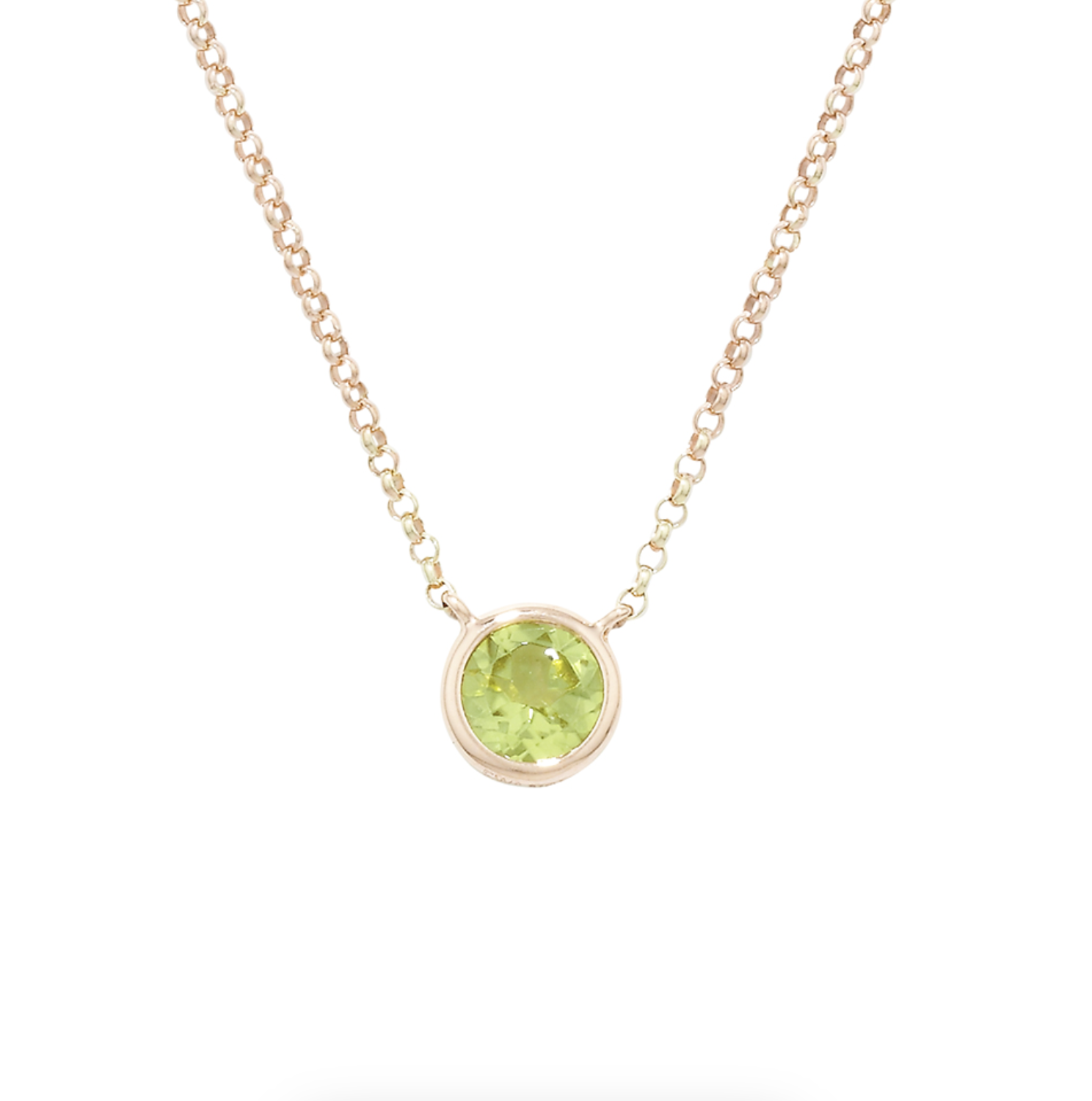 Peridot Raindrop Necklace