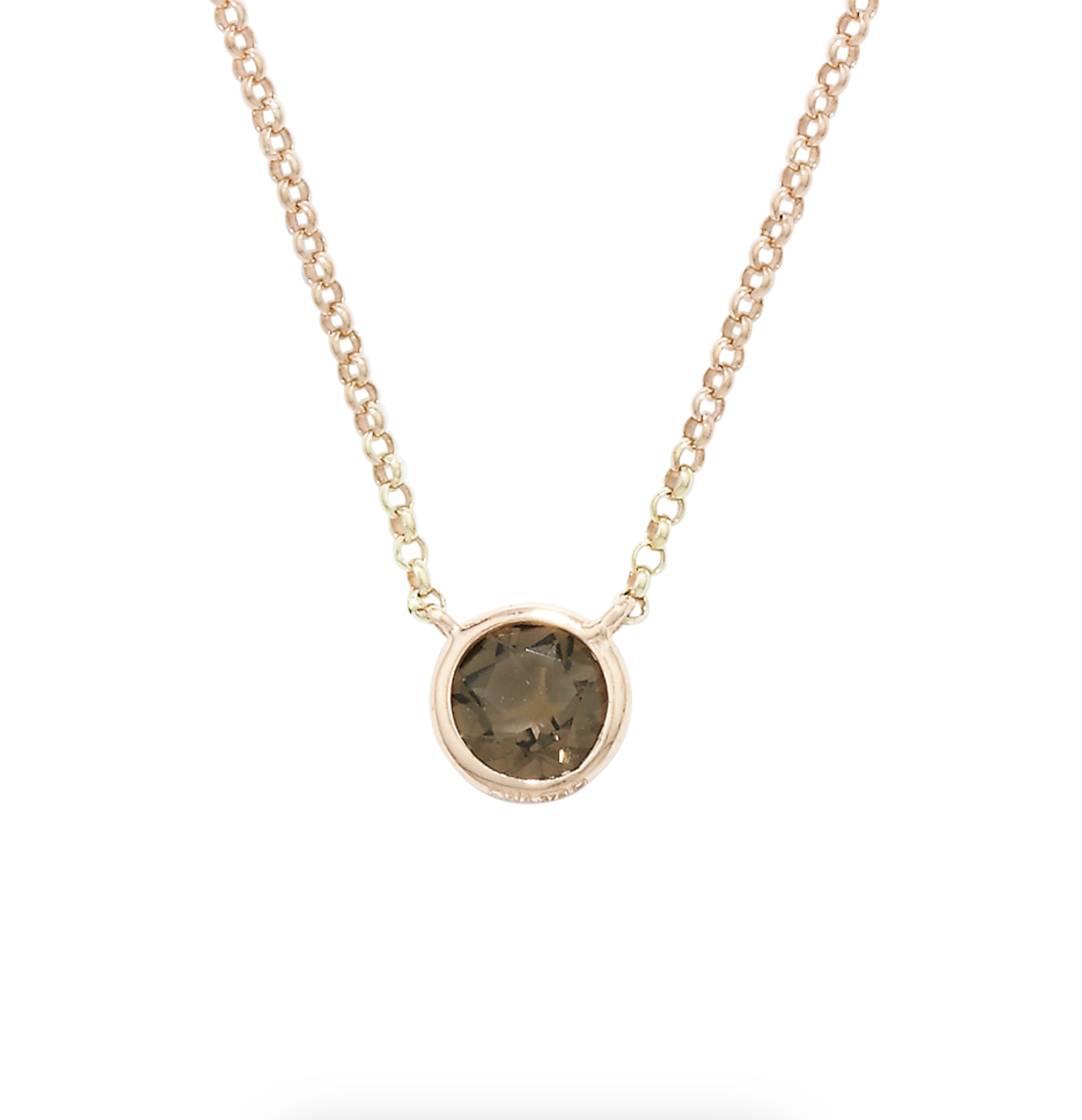 Smoky Quartz Raindrop Necklace